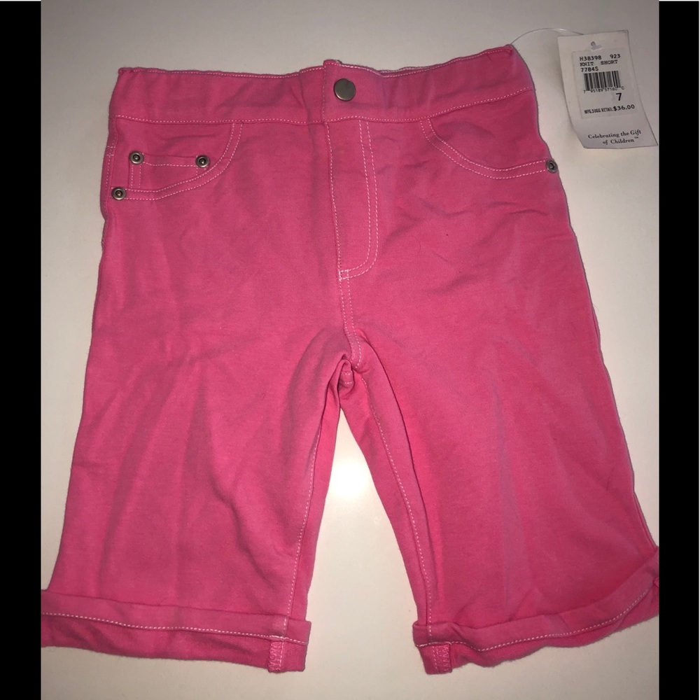 Hartstrings pink shorts Knit 7 new nwt
